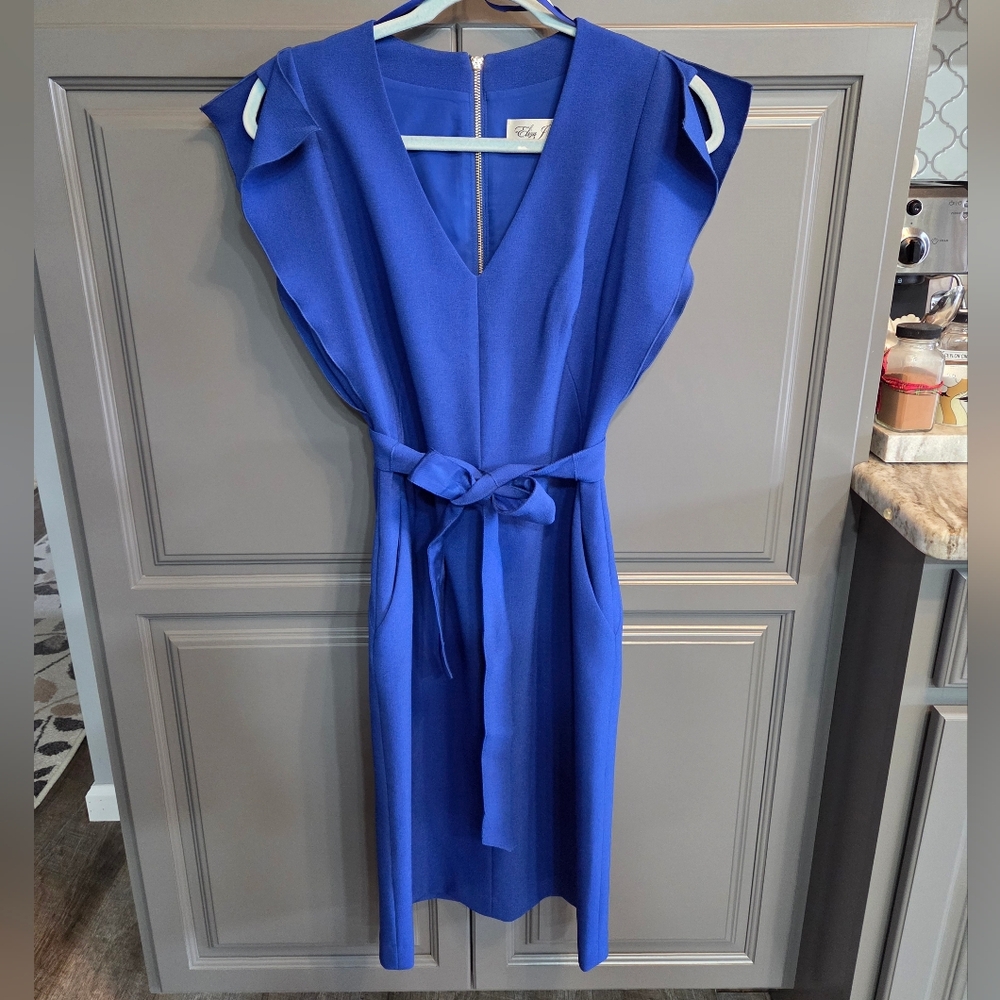 Eliza J Size 8 Elegant Blue Dress